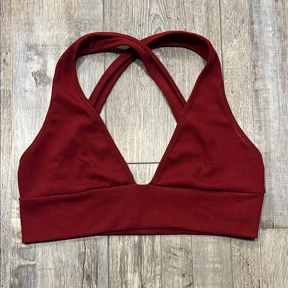 Crisscross Back Red Bralette NWOT